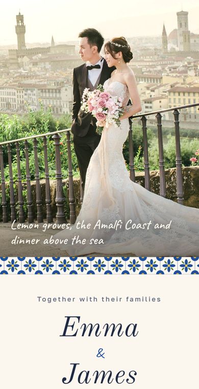 Dolce Vita style invitation cover