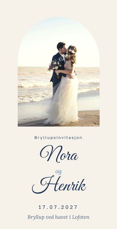 Invitasjon i stilen Ved havet